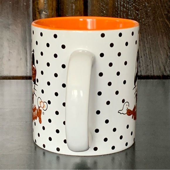 Hello Kitty Cat Burglar 20oz Ceramic Halloween Mug - Polka Dots Ghosts - Picture 4 of 9